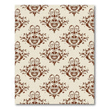Vintage Damask Floral Area Rug in Beige Brown