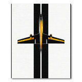 Yellow Airplane Top-View Area Rug