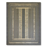 Black and White Geometric Modern Black White Geometric Border Area Rug
