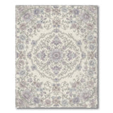 Vintage Purple Floral Medallion Area Rug