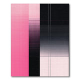 Pink Black Grid Geometric Area Rug