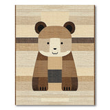 Adorable Patchwork Bear Kids Area Rug