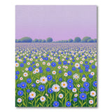 Blue White Daisy Meadow Area Rug