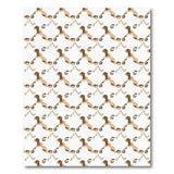 Beige Elephant Script Pattern Area Rug