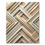 Gold Interlocking Frames Geometric Area Rug