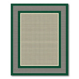 Green Border Houndstooth Area Rug