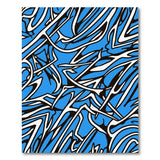 Dynamic Blue Abstract Geometric Area Rug