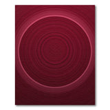 Hypnotic Red Concentric Circles Area Rug