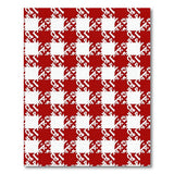 Bold Red White Gingham Check Area Rug