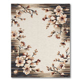 Vintage Cherry Blossom Beige Area Rug