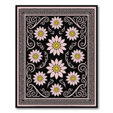 Pink Vintage Pink Daisy Floral Area Rug