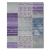 Purple Geometric Woven Area Rug