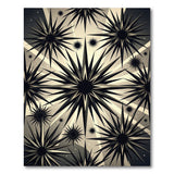 Black and White Starburst Geometric Black White Area Rug