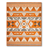 Orange Southwestern Orange Southwestern Geometric Area Rug