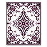 Purple Ornate Floral Medallion Rug