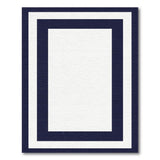 Navy Blue Bordered Area Rug