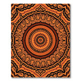 Vibrant Orange Mandala Persian Rug