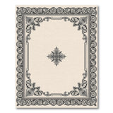 Black and White Ornate Black Frame Area Rug
