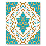 Blue and Teal Teal Persian Floral Motif Area Rug