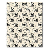 Beige Tribal Stilt House Motif Area Rug