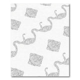 Distressed Grey Abstract Swan Area Rug