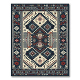 Navy Southwestern Geometric Tribal Rug
