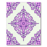 Floral Vintage Purple Floral Medallion Area Rug