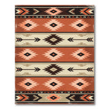 Brown and Tan Terracotta Southwestern Geometric Area Rug