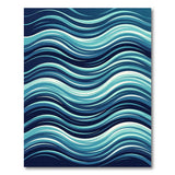 Abstract Area Teal Navy Wave Abstract Area Rug