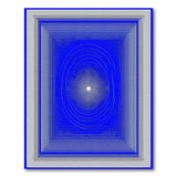 Hypnotic Blue Concentric Geometric Area Rug