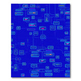 Neon Circuit Blue Teal Area Rug