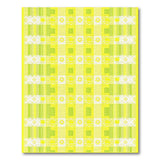 Sunny Yellow Daisy Checkered Area Rug