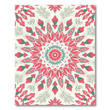 Red Persian Mandala Floral Area Rug