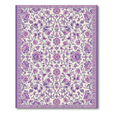 Floral Traditional Persian Purple Floral Persian Area Rug