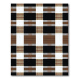 Rustic Brown Black Plaid Area Rug