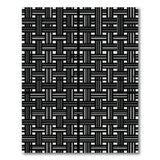 Bold Black White Woven Geometric Area Rug