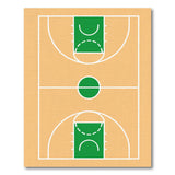 Basketball Court Wood Grain Area Rug