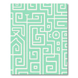 Mint Green Geometric Maze Area Rug