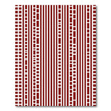 Red White Geometric Stripe Area Rug