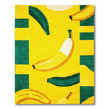 Vibrant Banana Fruit Pattern Yellow Area Rug