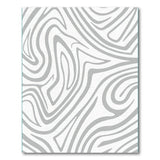 Abstract Area Grey Modern Grey Wavy Abstract Area Rug