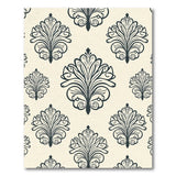 Elegant Beige Damask Pattern Area Rug
