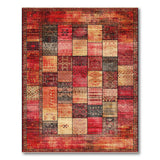 Red Heritage Tribal Patchwork Area Rug