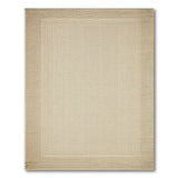 Beige Bordered Woven Area Rug