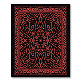 Red on Black Ornate Persian Area Rug