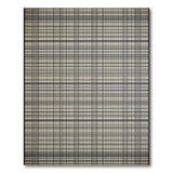 Black Grid Beige Woven Area Rug