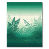 Ombre Fern Fronds Green Area Rug