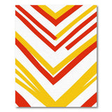 Bold Red Yellow Chevron Stripe Area Rug