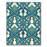 Teal Persian Arabesque Area Rug