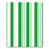Bold Green White Vertical Stripe Area Rug